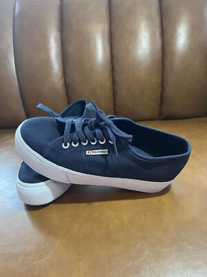 Superga S0001L0 Blue Unisex Shoes Platform Sneakers Mens