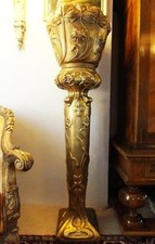 1,4m GROß GOLD ARTDECO JUGENDSTIL SÄULE BLUMEN SCHALE GARTEN PARK WOHNRAUM
