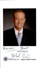 Original Autograph Mick Cornett Mayor Oklahoma /// Autograph Signed si 353089