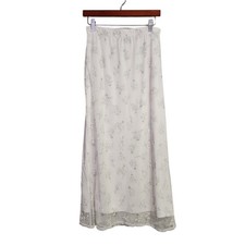 NIX SPORT Vintage Sheer Floral Mesh Midi Skirt Fairycore Cottagecore Size L