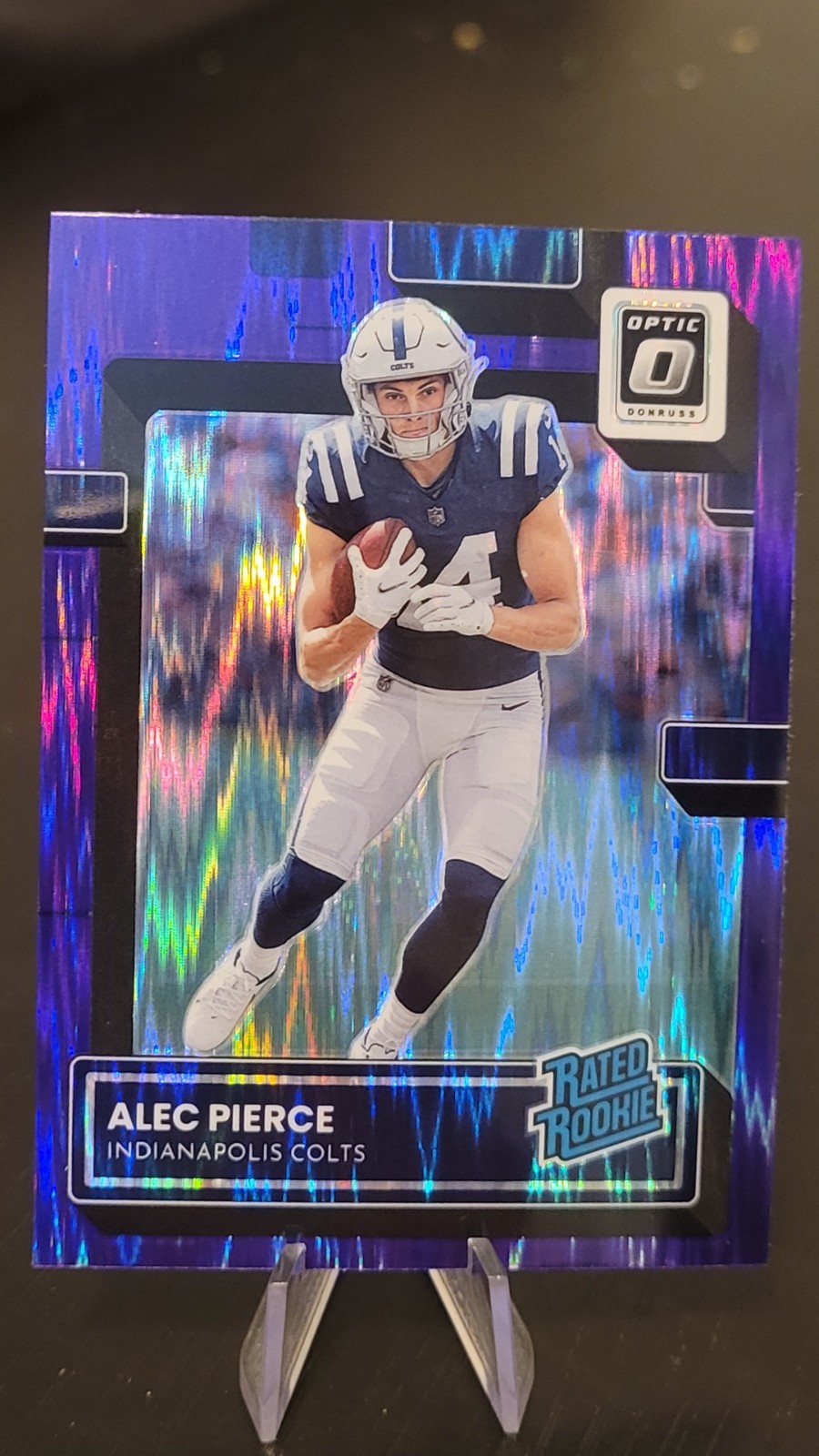 2022 Donruss Optic #221 Alec Pierce Purple Shock