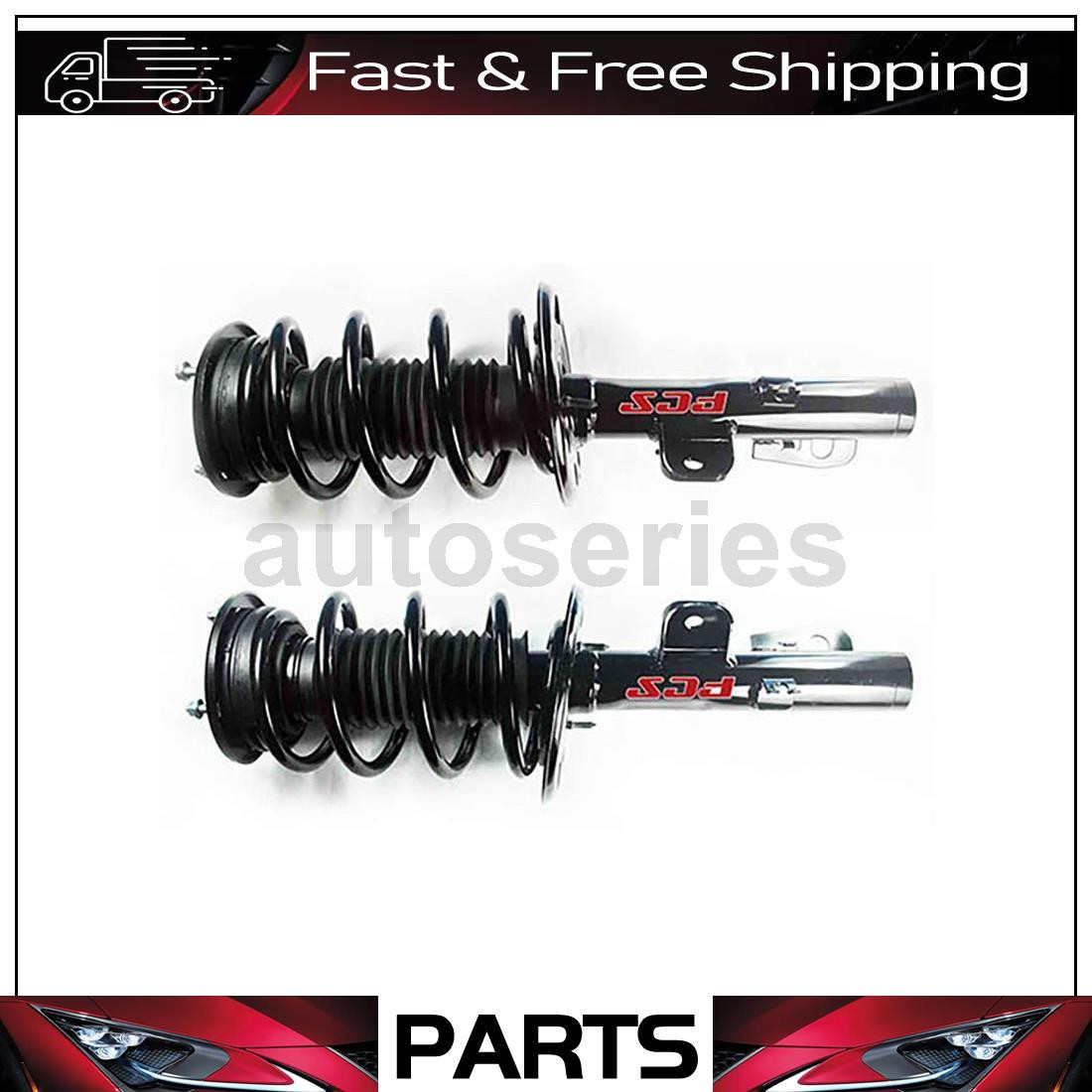 Front Left & Right Strut and Coil Spring Fits 2010 Ford Flex 2011 Ford Flex