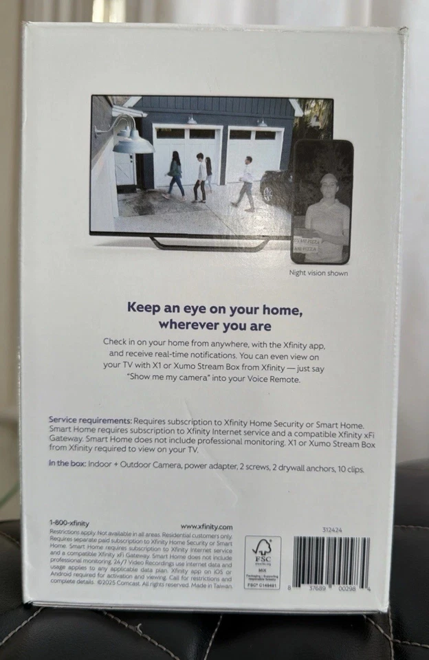 XFINITY Cámara Interior + Exterior Nuevo Sistema de Seguridad Detector de Movimiento de Audio de 2 Vías Foto 3 de 4
