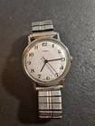 Vintage Mens TIMEX Easy Reader White Dial Mechanical Watch Runs As Shown!