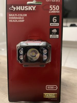 #ad Husky 550 Lumens Compact Multi Setting Dimmable Headlight $17.45