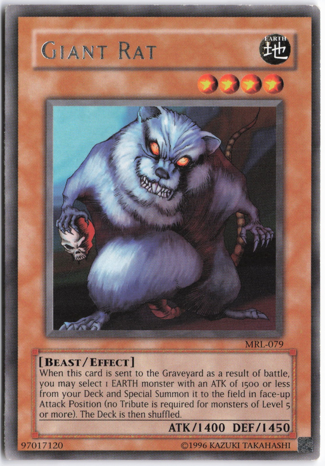 Giant Rat MRL-079 YuGiOh Magic Ruler trading card — raw and PSA graded price guide