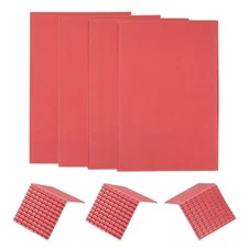 Miniature Roof Tiles PVC for Model Building Dark Red Pack of 4,1:100