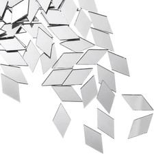 150 Pcs Diamond Shape Mirror Pieces for Craft 0.5 X 1 Inch Small Rh