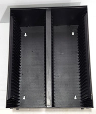Vintage ALPHA CD Storage 60 Slot Jewel Case Media Holder Rack Wall Mount Black