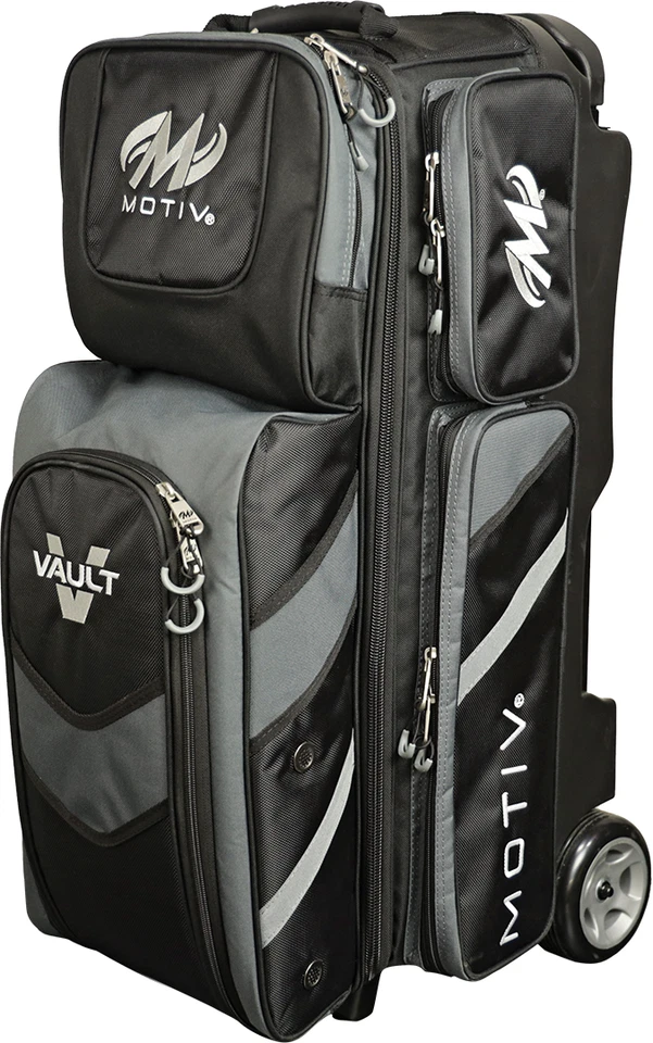 Motiv Vault 3-Ball Roller - Covert Black, Bowling Bag Free Shipping - Image 2 of 2