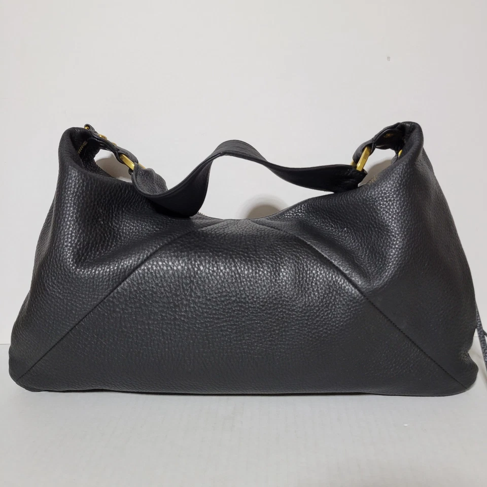 Bolso de hombro holgado de cuero negro Hobo International Paulette Foto 3 de 4