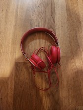 Red Beats by Dre Foam Ear Headphones Metal Sidesb , Good Conditions