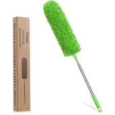 Staubwedel Mikrofaser Teleskop 243cm Waschbar Edelstahl Eckbesen Reinigungswe...