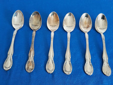 WMF Baroque 6 Moccalöffel 90er versilbert ca. 10,8 cm  Art. 1786/03.26