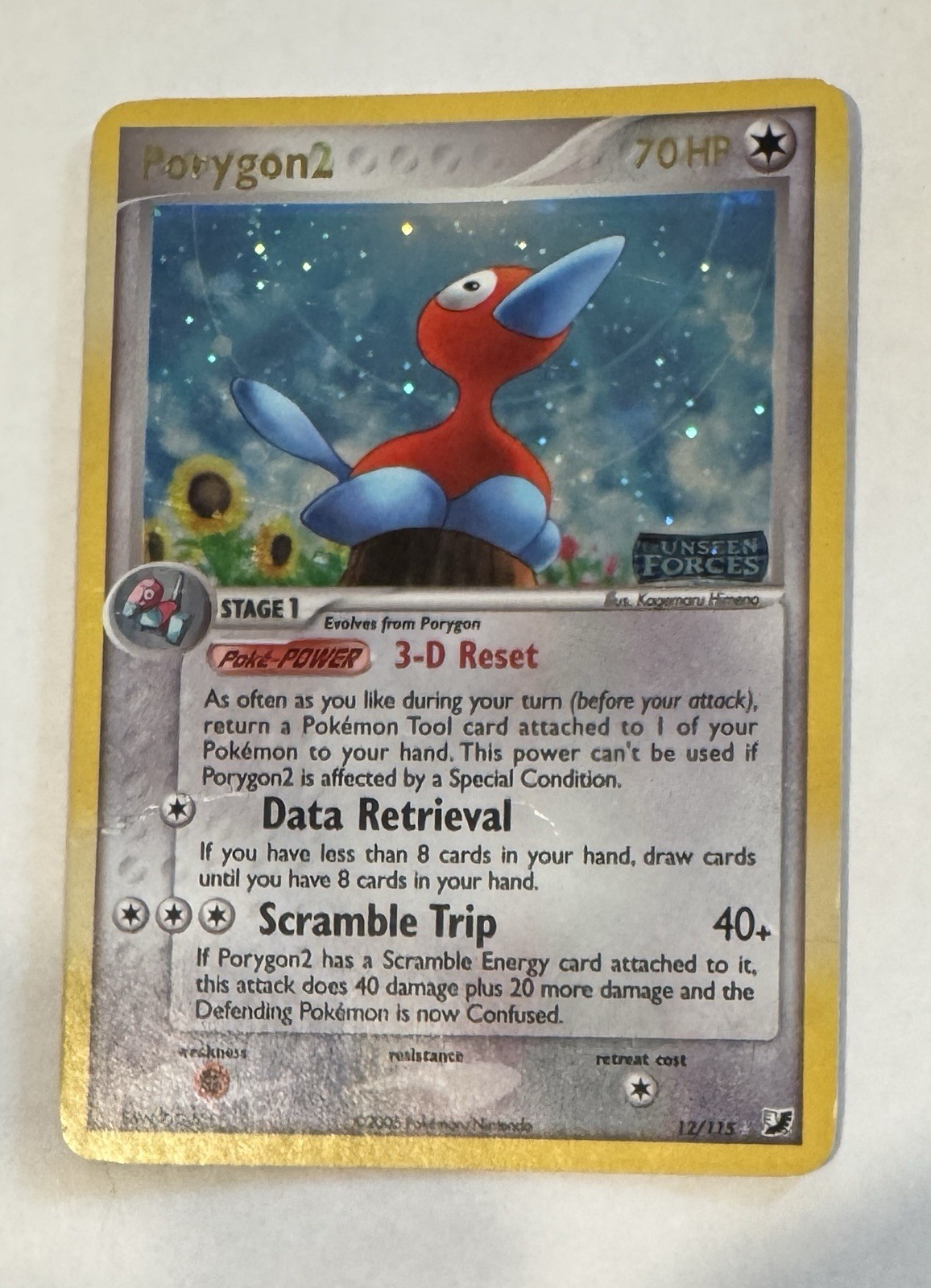 Pokémon TCG Porygon2 Holo Card 12/115 Unseen Forces NM