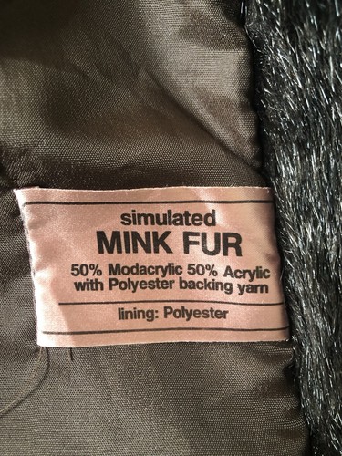 Simulierte Nerz Pelz dunkelbraun Jacke Größe 16 - Bild 7 von 7