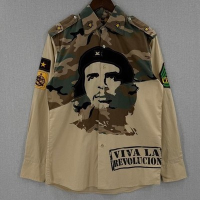 Vintage Che Guevara Dragonfly Button Up Shirt Size Small