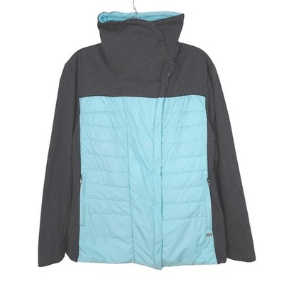 Helly Hansen Womens XL Hybrid Primaloft Jacket Blue Charcoal Herringbone 54283