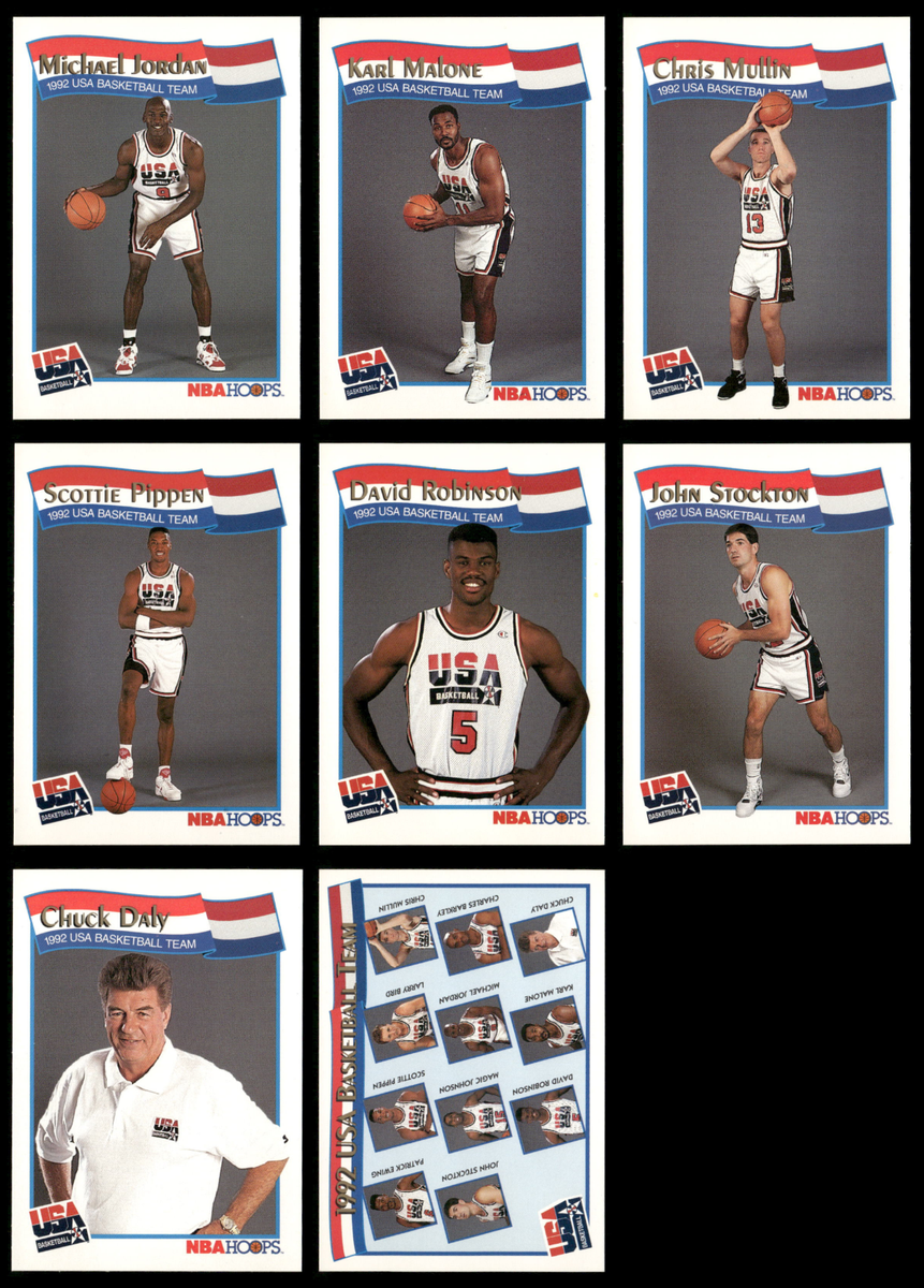 1991-92 Hoops McDonald's Basketball Complete Set (62) Jordan/Bird