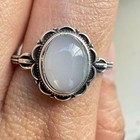 925 Sterling Silver Ring 8x6mm Natural Nephrite Jade Gemstone Handmade Flower — photo 7