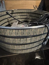 12 Row White/Amber LED Wheel Lights 4pc  17” Plug and Play