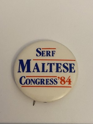 Serf Maltese Congress  84 Pin Back Button P153