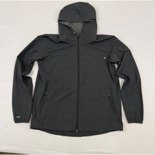 Vuori Womens Charcoal Grey Hooded Windbreaker Jacket Full Zip Size Medium VW501