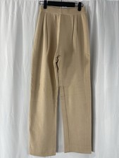 St. John By Marie Gray Women  s Beige Santana Knit Pleated Front Pants Sz Small