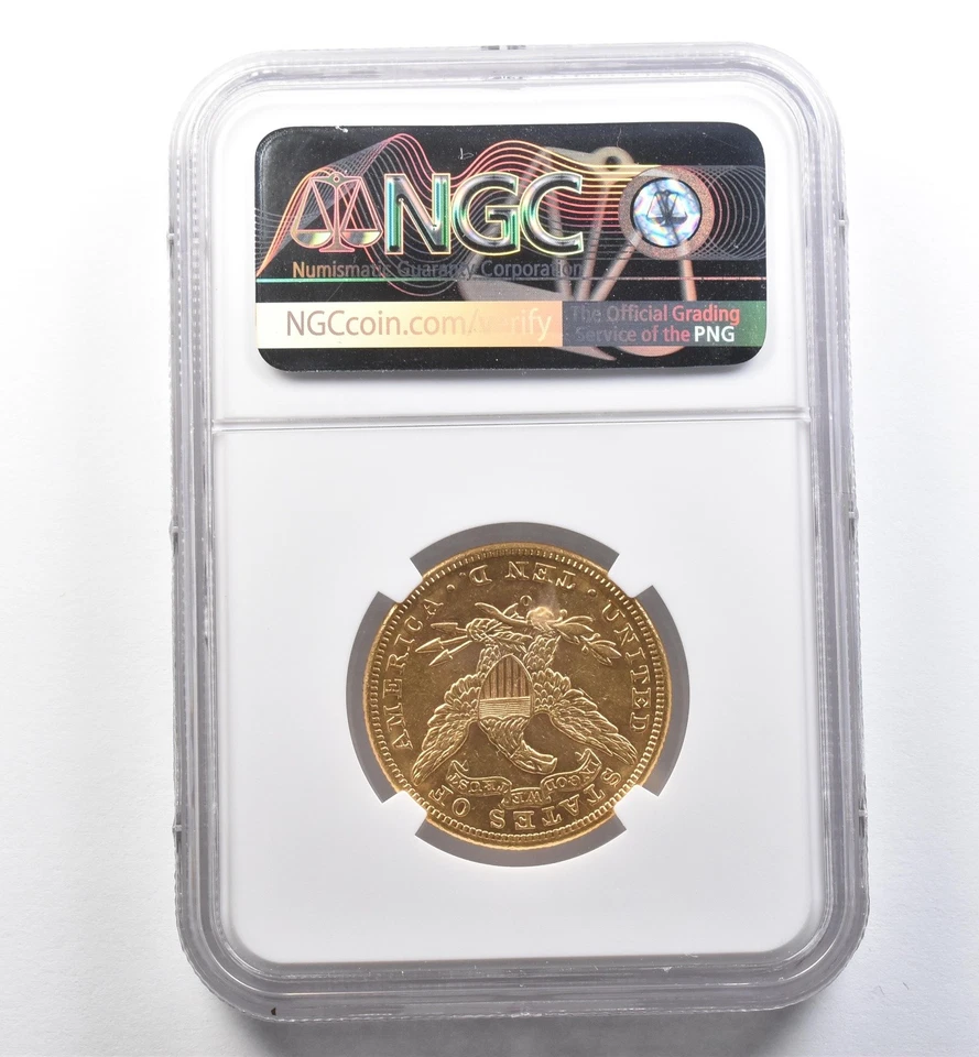 1893-O $10 Liberty Head Gold Eagle AU55 NGC *8191 - Image 2 of 3