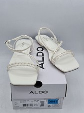 Woman's Sandals Aldo Marjorie Sandal Sz 8 B Medium - White - New