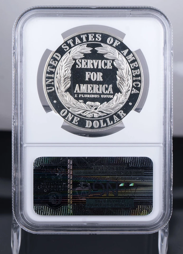 Certified 1996-S Silver $1 NGC PF69 Ultra Cameo Community Service  - Image 3 of 4