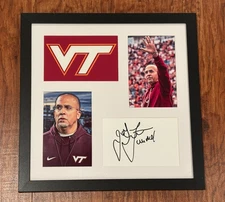 JAMES FRANKLIN Autograph Autographed Signed Auto Framed VIRGINIA TECH Football