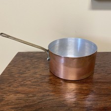 Vintage French Copper 1.5 Qt. Pot Tournus France Stainless Steel Lining