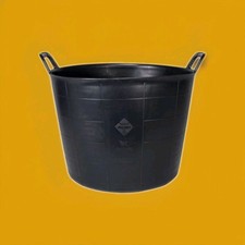 40L BUCKET  Professional Tiler Fitter Plumber Durable  Black Plastic
