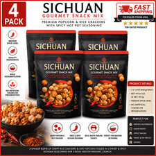 4 Pack Kokoro SICHUAN Gourmet Snack Mix with Spicy Hot Pot Seasoning 16 Oz.