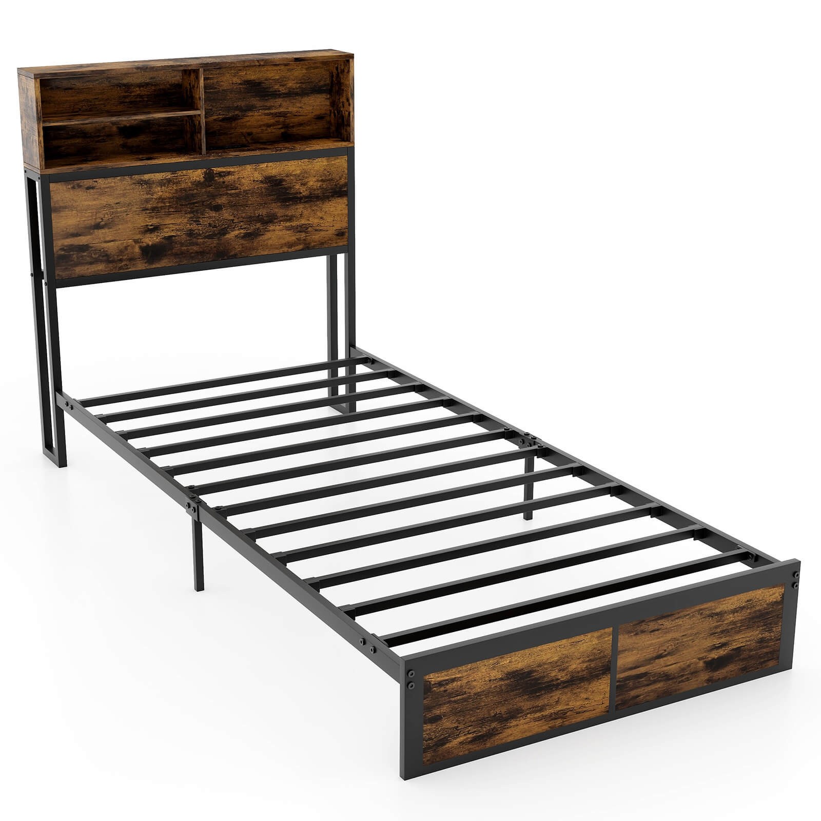W/charging Station Storage Headboard Under-bed Storage Space