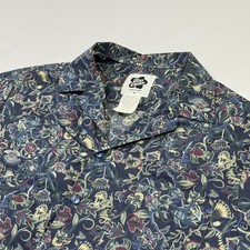 Hilo Hattie Vintage Hawaiian Shirt Fish Print Floral Tropical Multicolor Men  s M