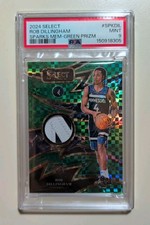 2024 Select - Rob Dillingham Sparks Relic Green Prizm /5 RC - PSA 9