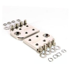 Pair of 4 Spot Lug Style Aluminum Bolt Down Battery Terminals