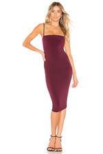 Nookie Charlize Midi Dress in Wine Deep Red Straps S NWT $159