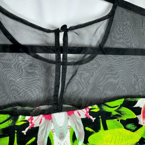 Canotta Prabal Gurung per Target tecnica mista stampa orchidea organza giogo XL - Foto 9 di 9