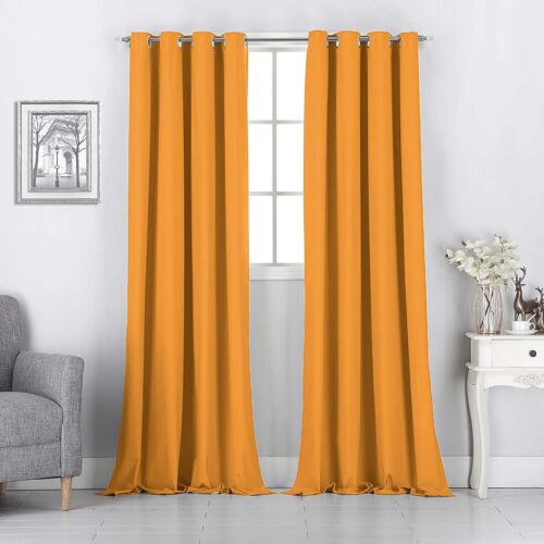 2 Panels 100% Blackout Curtains Thermal Insulated Grommet Top Window Drapes Set - Picture 42 of 82