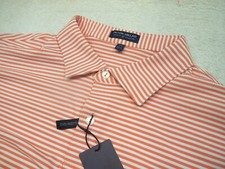 Peter Millar Crown Crafted Performance Fabric Striped Golf Shirt NWT XXL 98