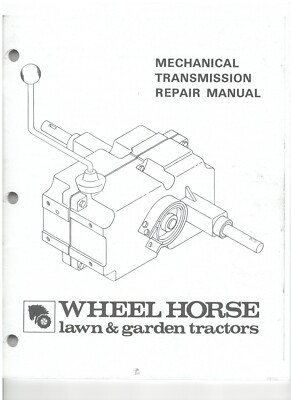 Wheel Horse RJ Raider B C SPD Transmission Repair Manual Parts Diagram  1958-75