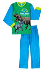 JURASSIC WORLD PARK Fleece Pajamas Sleepwear Boys Size 4-5, 6-7, 8 or 10-12 NWT