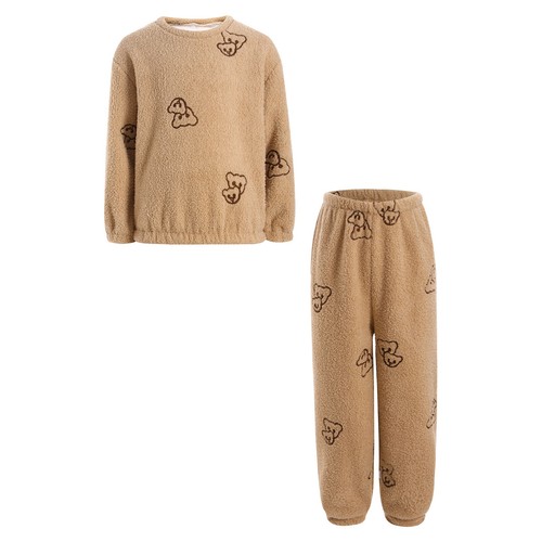 Kids Nightwear Fleece Sleepwear Flannel Pajama Set Children 2 Piece Toddler - Picture 30 of 92