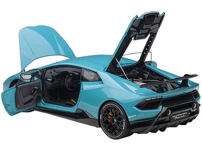 Lamborghini Huracan Performante Solid Blue with Black Wheels 1/12 by Autoart