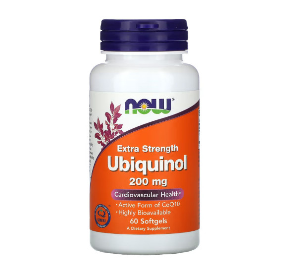 NOW Foods, Ubiquinol, extra stark, 200 mg, 60 Weichkapseln