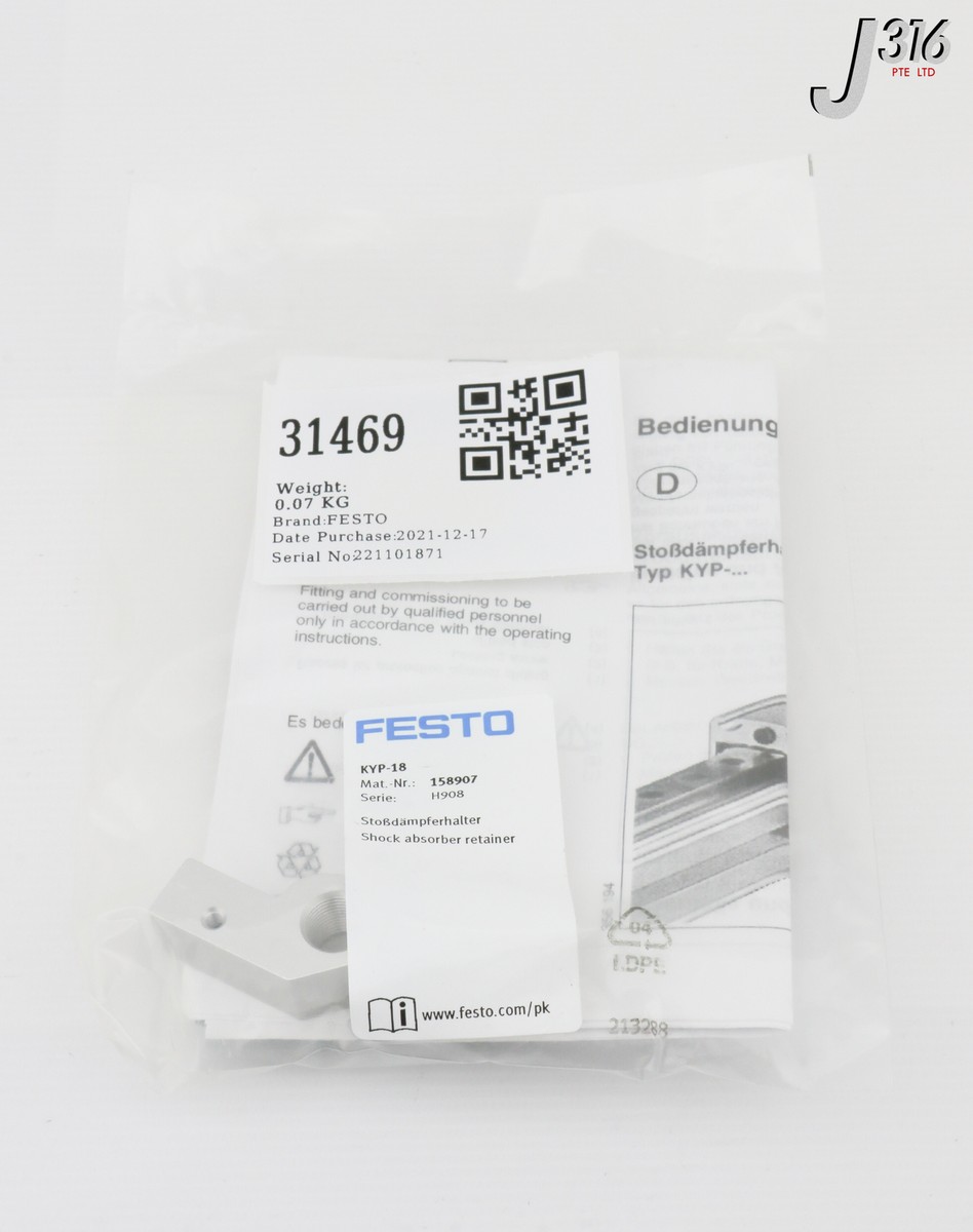 テーブル 9 31469 FESTO SHOCK ABSORBER RETAINER, 158907 (NEW) KYP-18 | eBay
