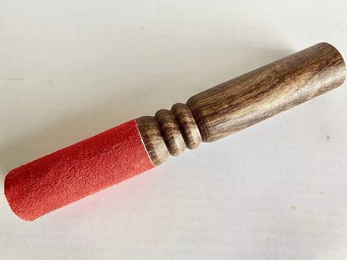 Leather covered Hard Wood Striker/mallet for Tibetan Singing Bowl Hand Made - Picture 4 of 10